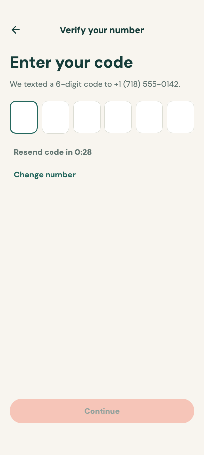 Phone verification preview
