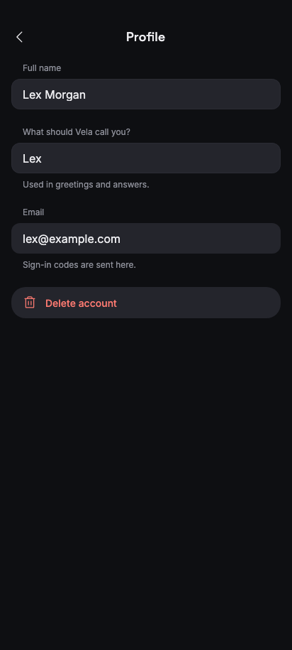Profile preview