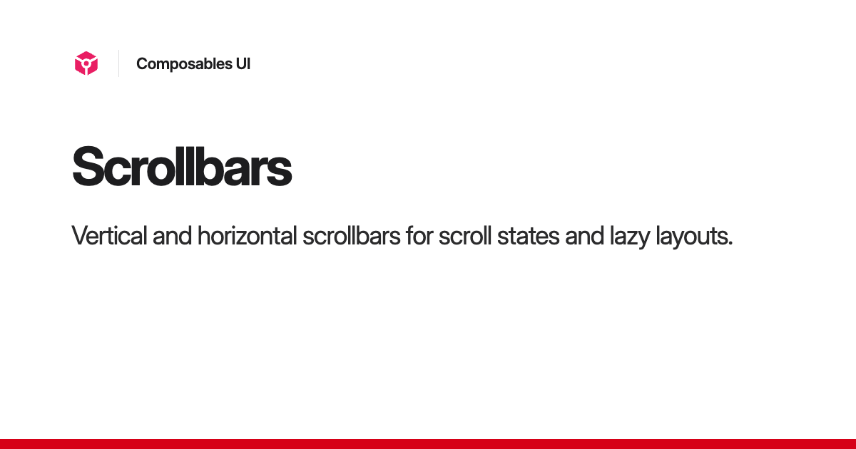 Jetpack Compose Scrollbars component - Composables UI